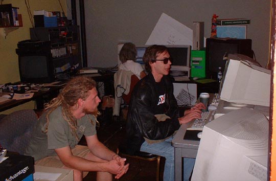 amoshaun and alan talk over the broadcast/webcast interface