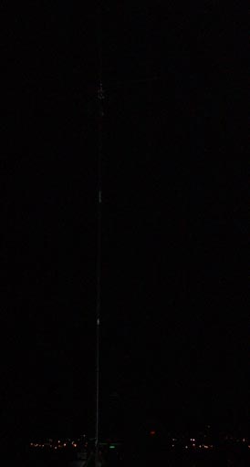 night time view from the rooftop of system p's broadcast location